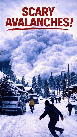 MASSIVE AVALANCHES CAUGHT ON CAMERA! ❄️️ #extreme #scary