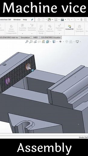 #recap How to assemble Machine Vice parts in Solidworks? #subscribe #solidworks #shorts
