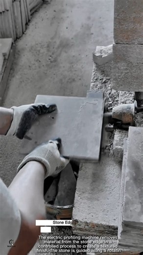 Stone Edge Texturing Work Tool with Electric Profiling Machine #worktool