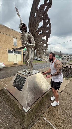 I may have gotten those cheeks @mothmanmuseum @Vera Foxx #mothman #cryptid