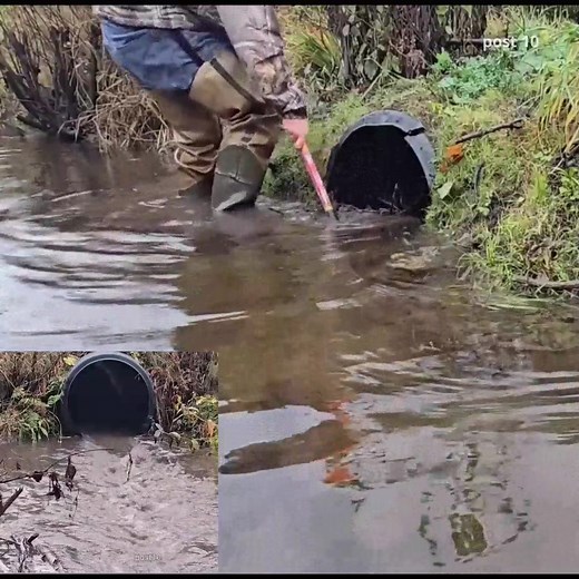 Unclogging Double Culvert Pipe Clog | Post 10