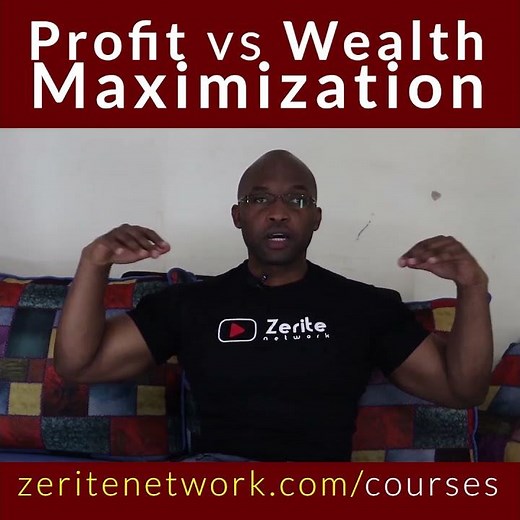 Profit maximization vs wealth Maximization