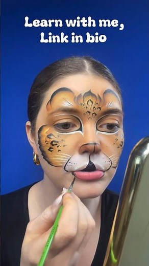 Leopard face paint tutorial