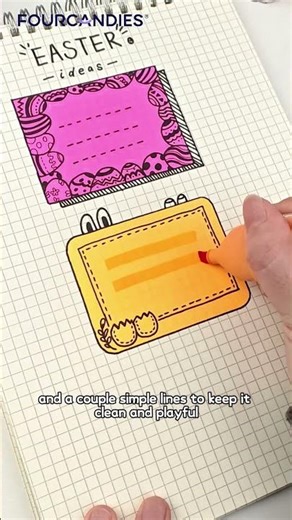 Easter-inspired sticky note layout 🐰🌷