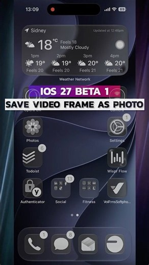 Save Video Frame As Photo: iOS 27 Beta 1