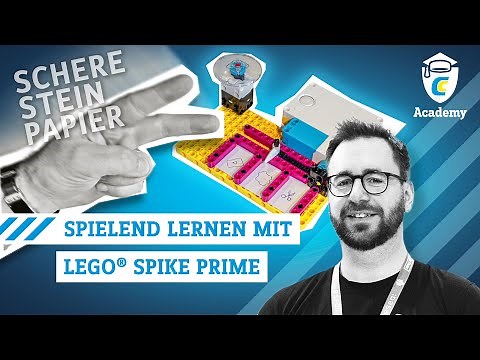 Schere-Stein-Papier-Roboter - Eigene Projekte mit LEGO® Education SPIKE™ Prime | Conrad Academy