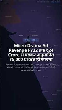 Micro Drama Ad Revenue FY32 तक ₹24 Crore से बढ़कर अनुमानित ₹5,000 Crore हो जाएगा