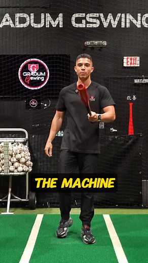 GradumGswing on Instagram: "The hitting machine is a great tool for your swing. It simulates game velocity so you can find holes in your swing and build confidence against good pitching. It’s used heavily at the next level—college and pro ball—so if you want to be a good hitter and play at the next level, we highly recommend adding machine work to your routine.#gswing #baseball #hittingdrills #hittingmechanics #baseballdad #hittinginstructor"