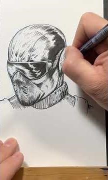 Drawing G.I. Joe Snake Eyes Portrait
