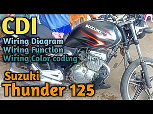 Suzuki Thunder 125 / CDI wiring color coding ,connection and function. / Homeservice