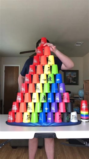 Another Rainbow Stack #rainbow #cupstacking #speedstacks #rapidcups #seanhensleyAnother | Comedy Duet Hub