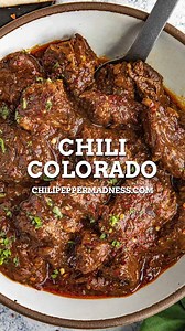 Chili Colorado is a traditional Mexican dish made with pork or beef simmered in a rich and flavorful red chili sauce. It is simple to make, hearty and so comforting! Fun fact: the name "Colorado" refers to the sauce's vibrant red hue, not the U.S. state. 🙃 RECIPE: https://www.chilipeppermadness.com/recipes/chili-colorado/ If the link does not work on your mobile, please google “chili colorado chili pepper madness”. Use hashtag #chilipeppermadness if you make this recipe! | Chili Pepper Madness 