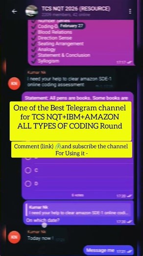 TCS NQT Actual Coding Question Asked in 2024 |ALL IN ONE TELEGRAM CHANNEL #jobupdates