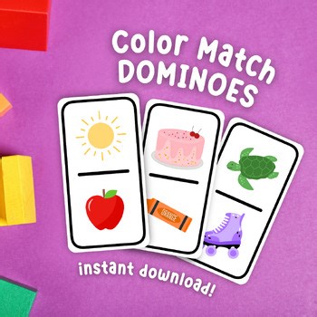 Color Match Dominoes | Printable Matching Game