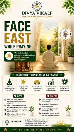 Face East While Praying 🌅🙏 | Vastu Tip for Positive Energy