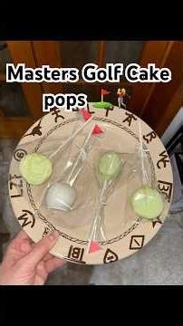 Masters Golf Cake Pops Tutorial | Easy Golf Party Dessert Recipe #masterscakepops #golfcakepops