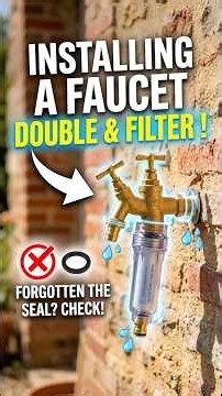 Double faucet and filter installation 🚰