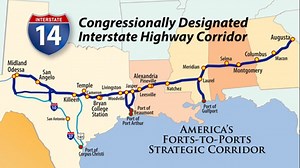 Proposed Interstate 14 would run through central Louisiana, connect Texas with Georgia