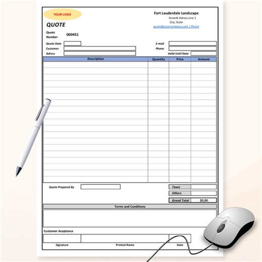 Construction Estimate Template for Contractors | Editable and Printable Builder Quote Form | Excel and Google Sheets - Etsy