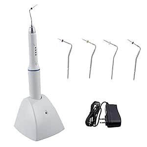 Dental Gutta Percha Obturation System Pen with 4 Tips, Dental Obturation Pen with Charging Base Dental Cordless Endo Heated Pen, 100-240V, US Plug, US Shipping (2-6 Days)