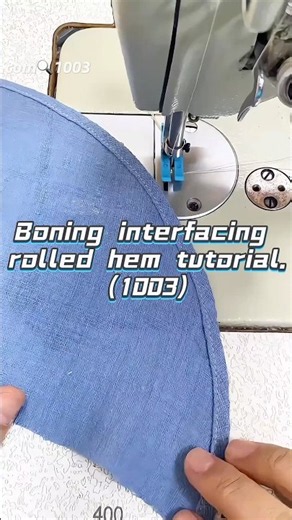 Boning interfacing rolled hem tutorial、