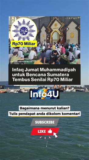 Infaq Jumat Muhammadiyah untuk Bencana Sumatera Tembus Senilai Rp70 Miliar