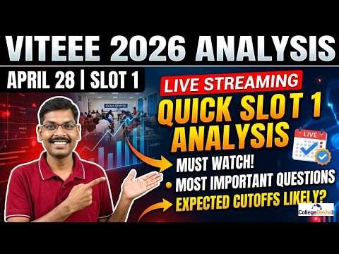 VITEEE 2026 April 28 Question Paper Analysis: Direct Student Review, Questions & Topics Asked