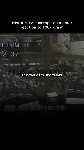 MacroGlide | During the 1987 stock market crash, often called Black Monday (October 19, 1987), news reports at the time captured both the scale of the... | Instagram