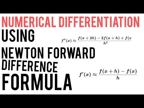 Numerical Differentiation using Newton Forward Difference Formula