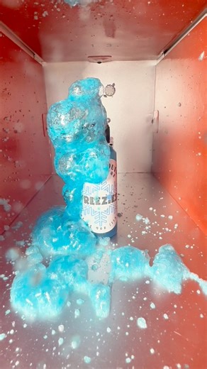 What happens when you freeze dry a Freezie squeezie?? We all wanted to know and the results are crazy! Would you try this sour candy powder it created? Grab your own freeze dried treats from the link in our bio. | Freezies Treats