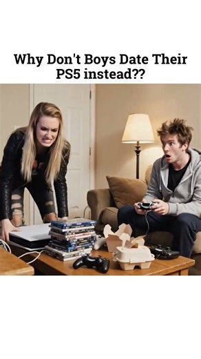 Angry Girlfriend Breaks Boyfriend's PS5! #shocking #usa #usashorts #funny #usatoday #ps5 #breakup