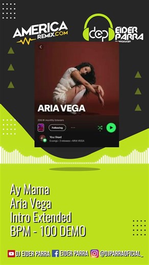 Ay Mama Aria Vega Intro Extended DJ Eider Parra 100 DEMO #djs #afrobeat