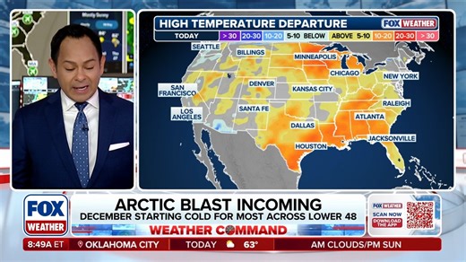 🥶🦃COLD TURKEY: Thanksgiving Day paradegoers will need to bundle up as an arctic blast slams the Midwest, before spreading across the Eastern US in time for Black Friday. How low the temps will go: https://www.foxweather.com/weather-news/thanksgiving-arctic-cold-midwest-freezing-temperatures-eastern-us-2025 | FOX Weather