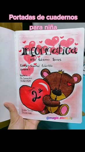 Ideas de portadas de cuadernos para niña