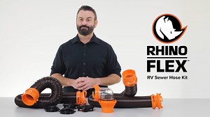 Camco RhinoFLEX 20 Feet Camper/RV Sewer Hose Kit with Sidewinder Hose Support