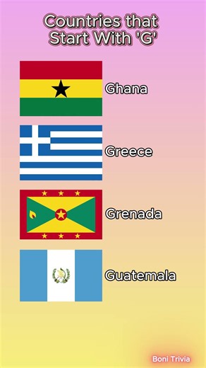 Countries that Start with G #country #flag