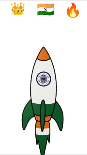 India Rocket 🚀 flag drawing #shorts #flagdrawing #satisfying