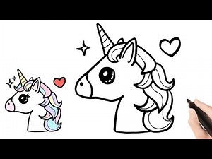 How to Draw a Cute Unicorn Face Emoji Step by Step