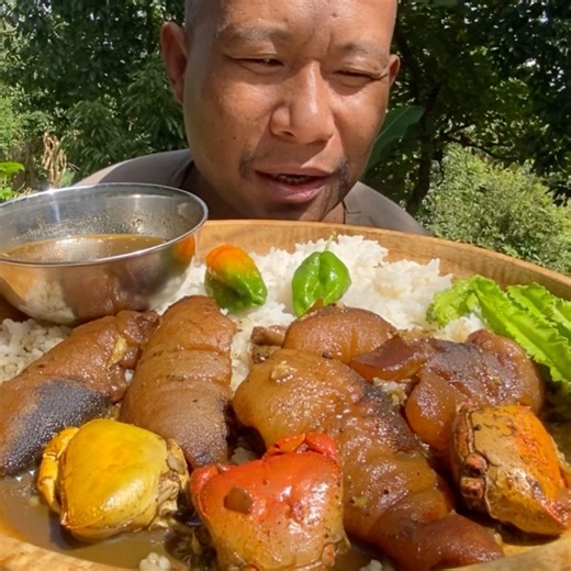 Eat buffalo skin #buffalo #mukbang | Naga Colls Vlog