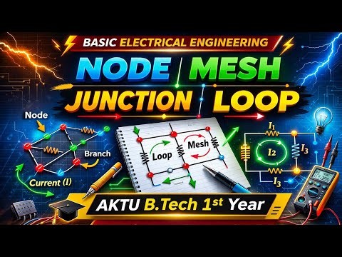 Node, Mesh, Junction & Loop | Basic Electrical Engineering | AKTU B.Tech 1st Year | Network Theory