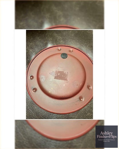 Rustic Red Metal Plate With Embossed Pine Trees Design - 9.5" Diameter - Decorative Farmhouse Accent