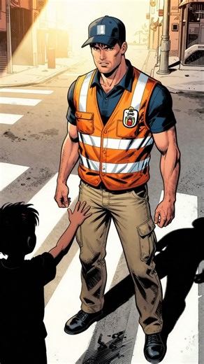 crossing guard feeds kids daily 🥪 #wholesome #kindness #hero #community