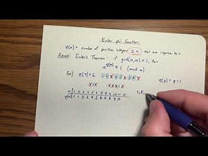 Lecture 12 - Euler Phi Function