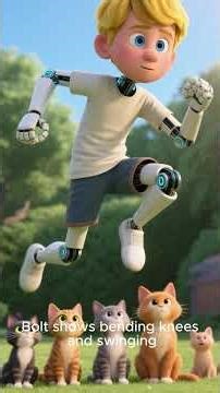 Bolt’s Jump Over Challenge 🚧🤖🐱 | Fun Action Kids #shorts #catchaos #animation #funny