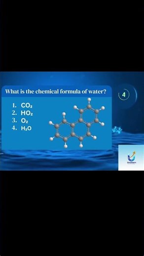 💧 What’s the chemical formula of water? Comment & Subscribe! #bettergrades #sciencequiz #education