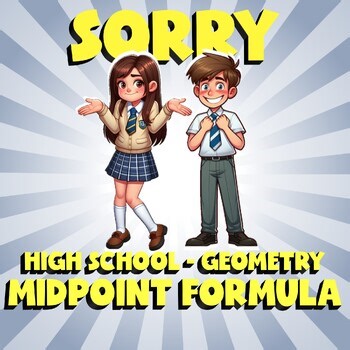 Midpoint Formula SORRY Math Game - No Prep Geometry Review Activity