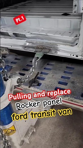 pulling and replace rocker panel transit van #ford #autotechnician #autobody #carrepairs