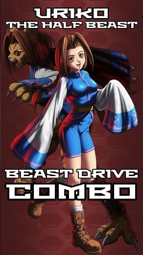 Uriko the Half Beast Beast Drive Ultimate Combo | Bloody Roar 2! 🐱🔥 #shorts #ps1 #psx #retrogaming