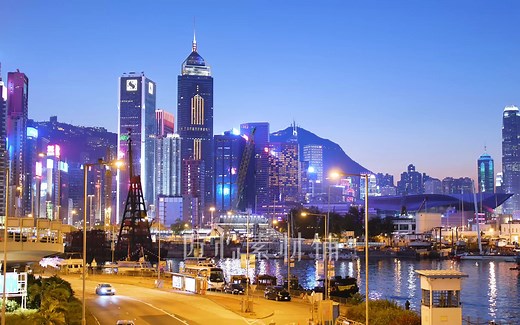 4K香港城市风景航实拍 地标建筑码头街道夜景 高清视频素材30分钟