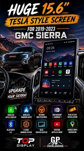 HUGE 15.6” Screen Upgrade for My GMC Sierra AT4!